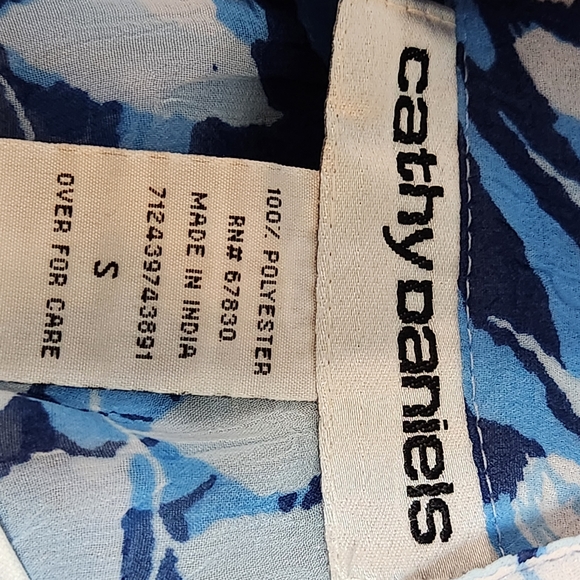 CATHY DANIELS TOP BLUE & WHITE COLLARED TWINSET WITH CAMI SIZE SMALL NWT - Picture 9 of 11